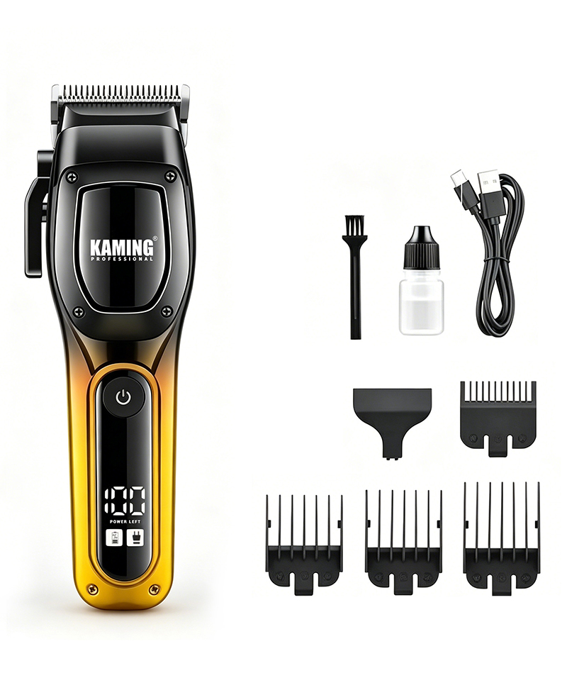 Kaming 1709 Máy cắt tóc công suất cao chuyên nghiệp mới có màn hình kỹ thuật số dành cho salon & chải chuốt nam