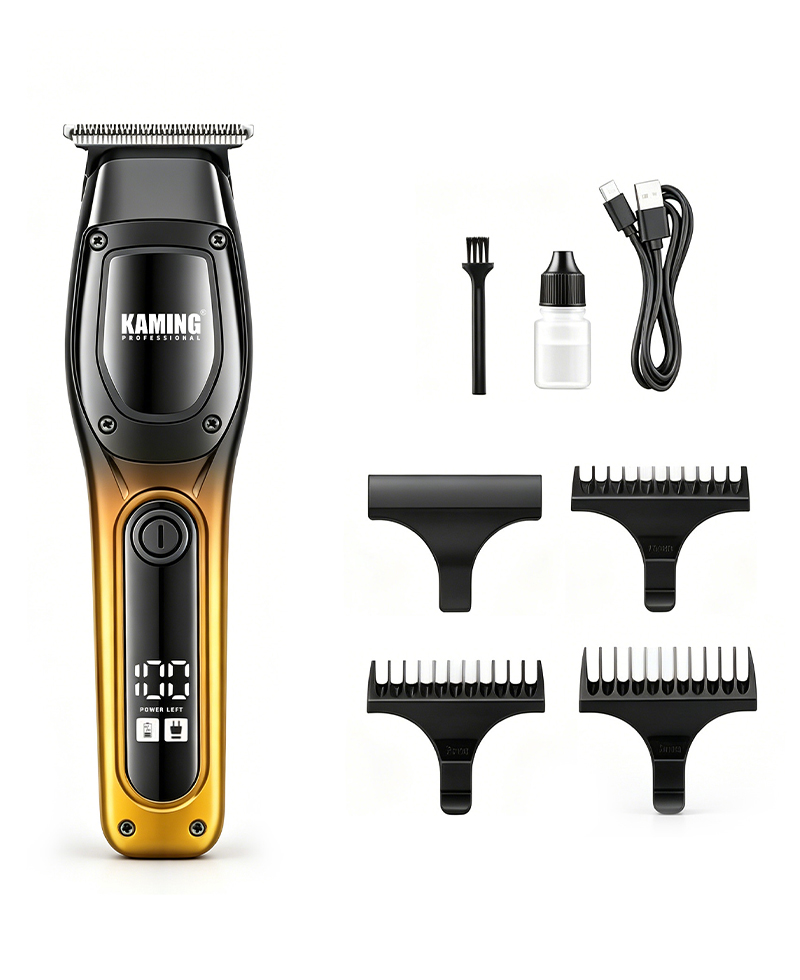 Kaming1711 Tông Đơ Cắt Tóc Điện Mới Cho Nam Màn Hình Hiển Thị Kỹ Thuật Số Zero Gap 7000 Vòng/phút Chi Tiết Tông Đơ Cắt Thương Mại Xuyên Biên Giới