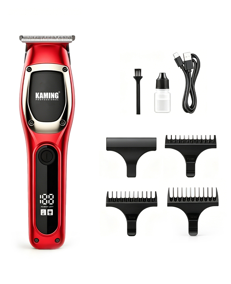 Kaming1711 Tông Đơ Cắt Tóc Điện Mới Cho Nam Màn Hình Hiển Thị Kỹ Thuật Số Zero Gap 7000 Vòng/phút Chi Tiết Tông Đơ Cắt Thương Mại Xuyên Biên Giới